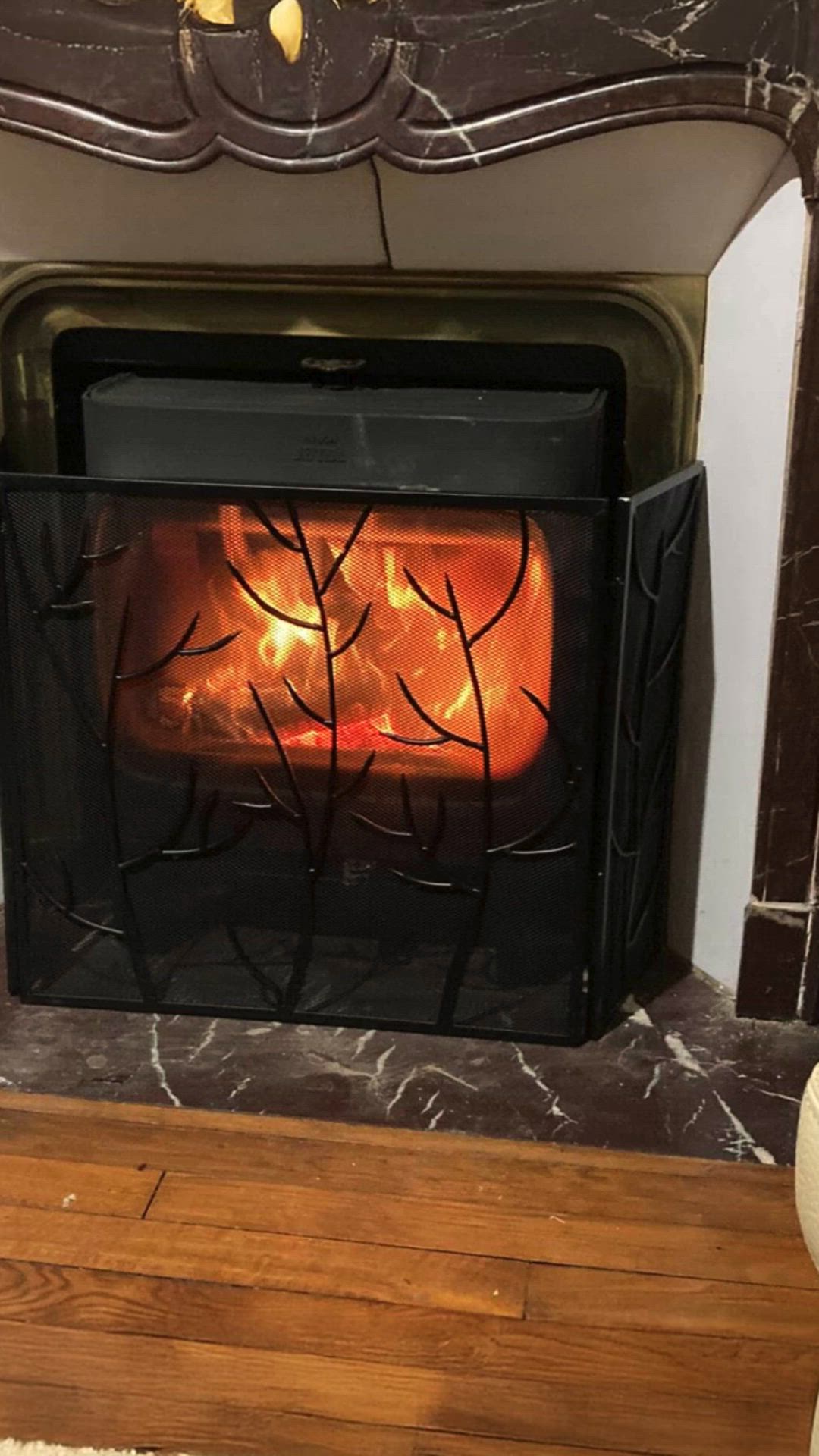 Pare-feu De Cheminée En Métal Avec Ses Tabourets - Lot Occasion